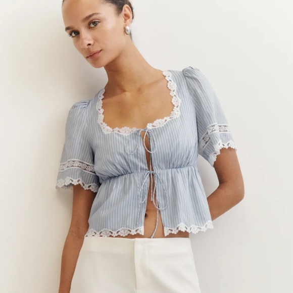 LIKE NEW REFORMATION Margot Top Bueno Stripe size M